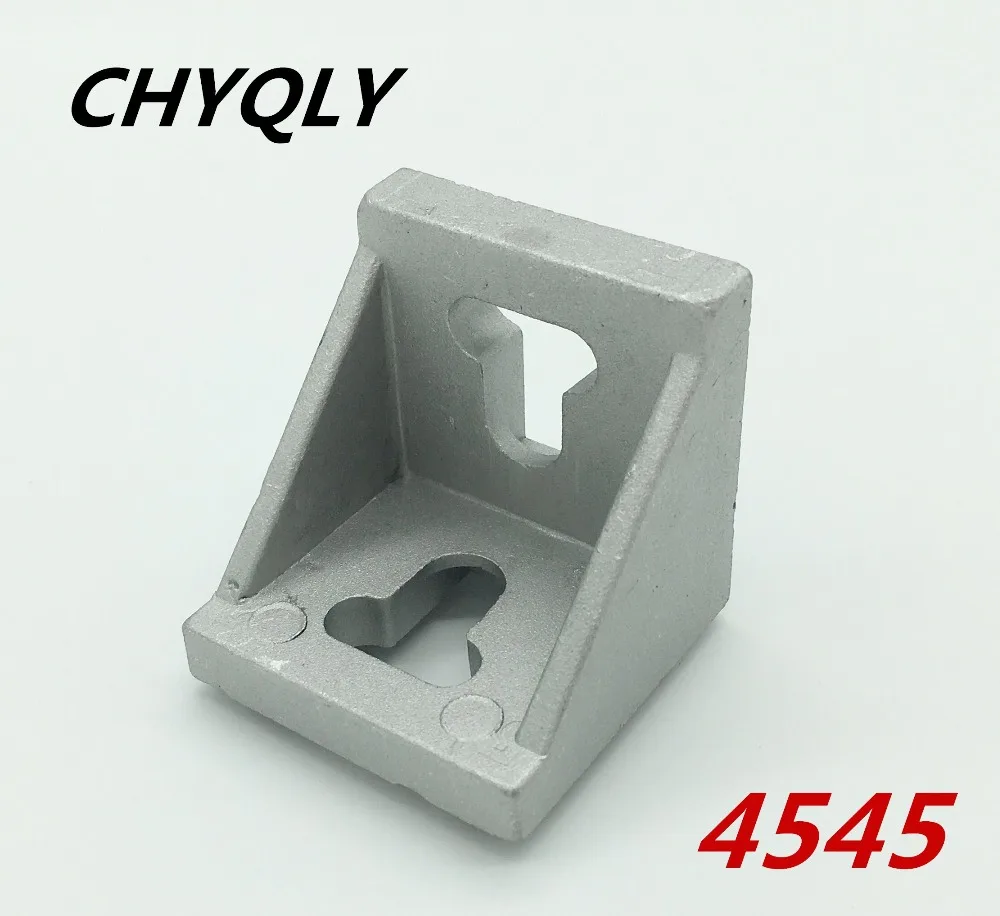 

30pcs/lot 4545 corner fitting angle aluminum L connector bracket fastener match use 4545 industrial aluminum profile