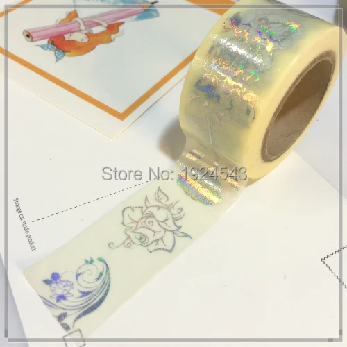 Высокое качество 25 мм * 10 м Васи бумажная лента/Фольга золото и Фольга лазер Японии DIY и маскировки Васи бумажная лента