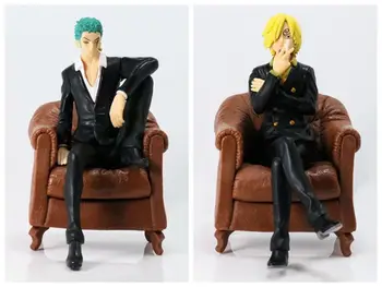 

Japanese anime figure one piece sofa Roronoa Zoro/ Sanji action figure collectible model toys for boys
