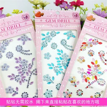 

1Pcs Acrylic Flower Motif Rhinestones Flatback Self-Adhesive Diamond Paste Stickers DIY Car/Mobile/PC Decoration Accessories 8Z