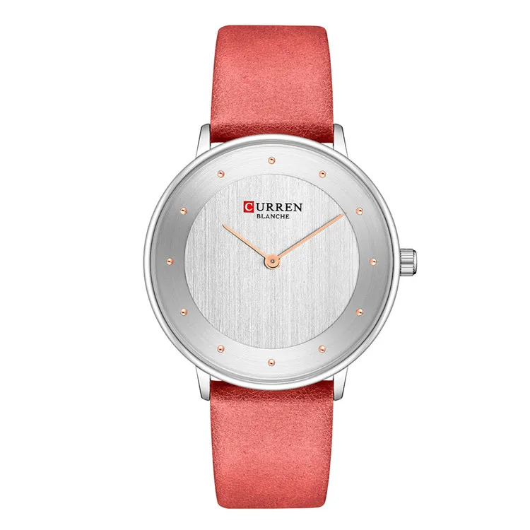 Reloj Mujer CURREN Модные женские часы кожаные Аналоговые кварцевые наручные часы женские очаровательные часы женские Relogios Feminino - Цвет: red