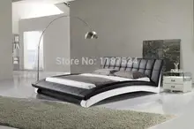 Pu + ПВХ современная мягкая кровать кожа мягкая кровать Большие размеры bed-c306