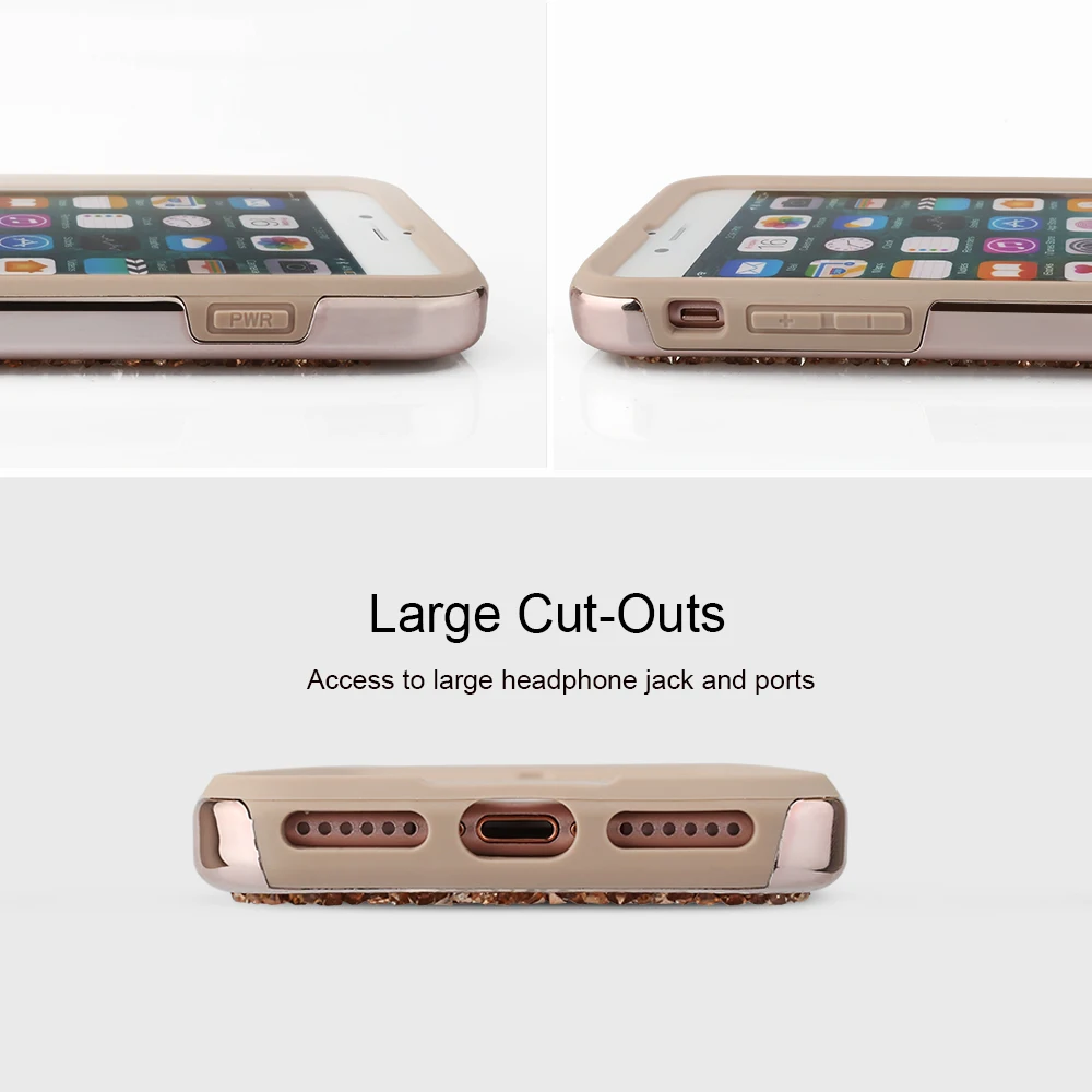 Для Apple iPhone X 6 6S Plus 7 8 Plus чехол противоударный роскошный Алмазный Блестящий двухслойный резиновый блестящий чехол для телефона s