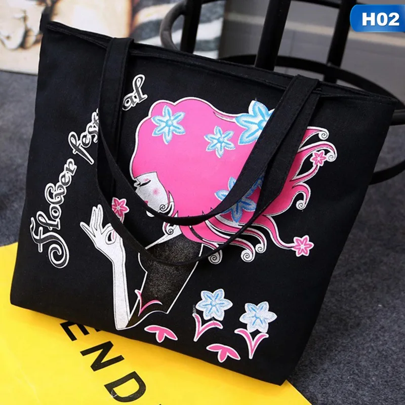 Большая черная Холщовая Сумка-тоут, тканевая хлопковая ткань, многоразовая сумка для покупок, женские пляжные сумки, сумки для покупок с принтом кошек