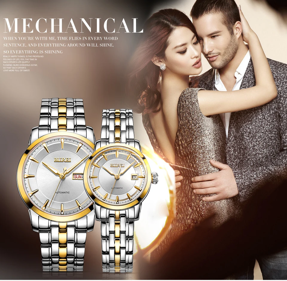 BUREI, женские часы, автоматические механические часы для женщин, лучший бренд, Роскошные сапфировые часы, Montre Femme, женские часы, Reloj Mujer