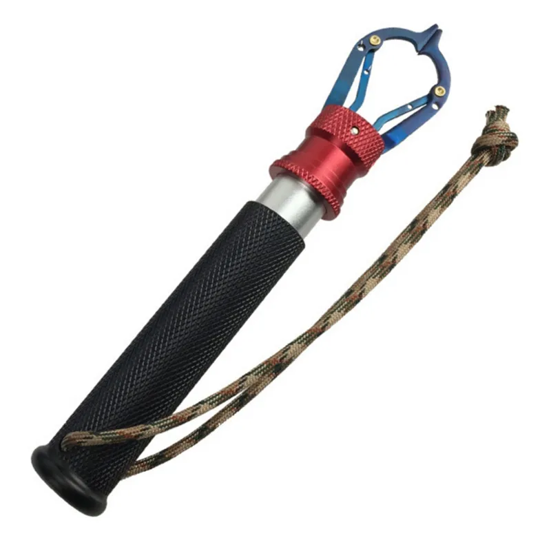 

Aluminum Fishing Gripper Clamp With Lanyard Portable Stainless Steel Fish Lip Grips Controller