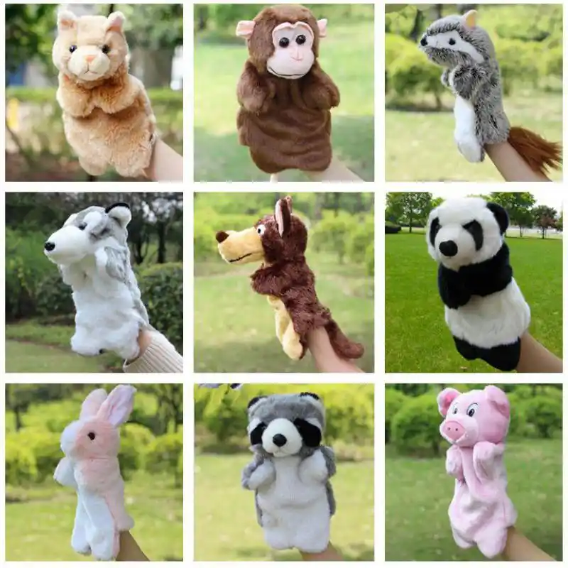 Hewan Boneka Tangan Monyet Bebek Sapi Kucing Anjing Panda Kelinci
