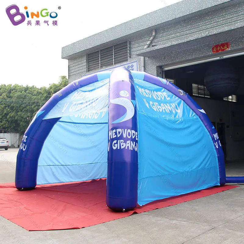  6X3 meters 4 pillars blue inflatable canopy / inflatable event tent / blue inflatable marquee toy t