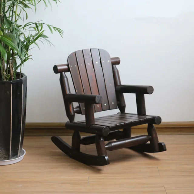 Child S Adirondack Rocking Chair Outdoor Patio Wood Bench Child S Adirondack Rocking Chair Outdoor Patio Wood Bench Solid Log Deck Garden Furniture Single