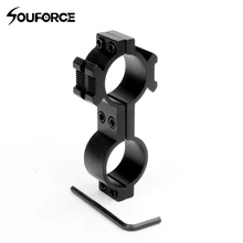 Алюминиевый Aolly прицел 25,4 мм Двойное Кольцо адаптер для 20 мм Пикатинни рельсовый прицел крепление для прицела оружие Свет