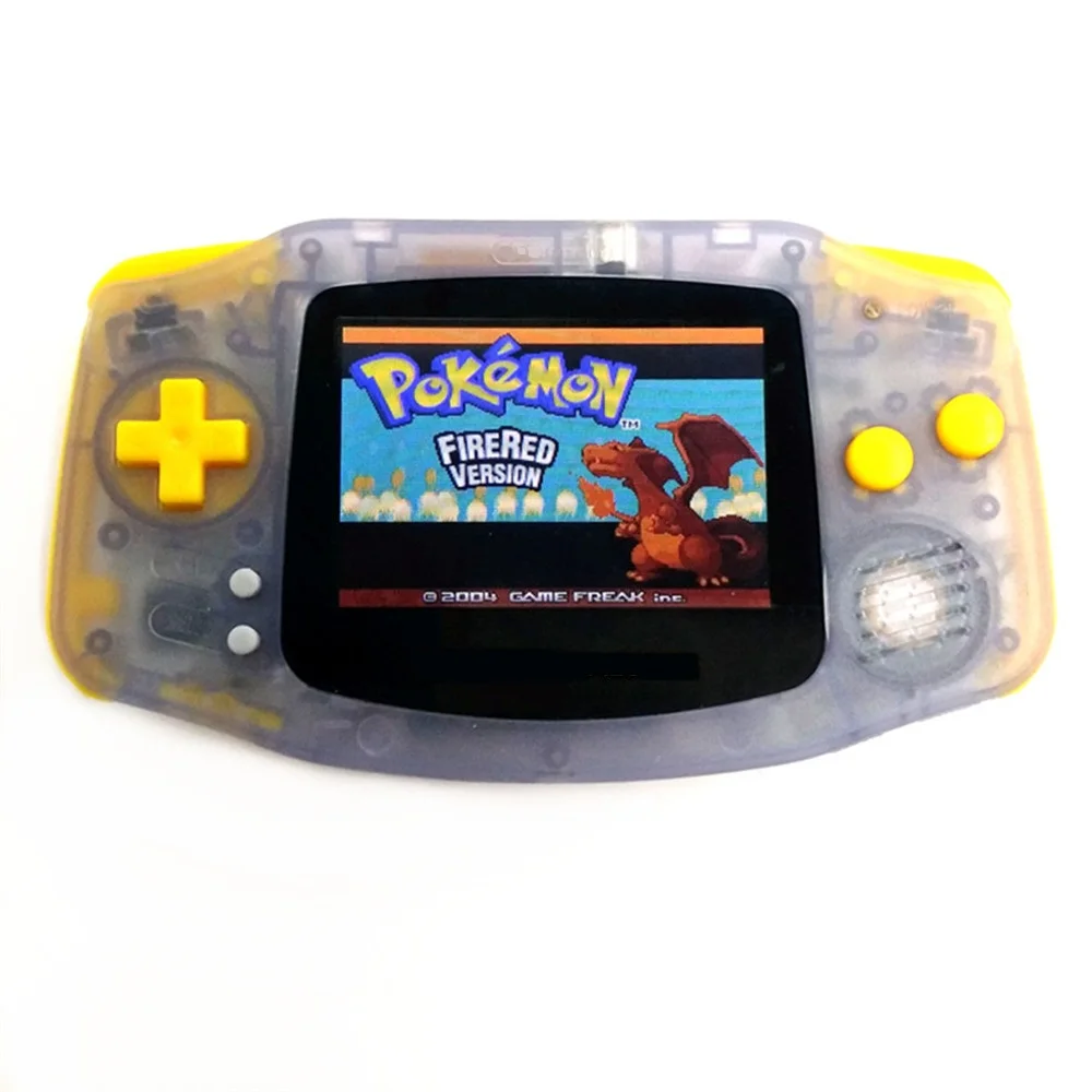 

Refurbished For Game Boy GBA Console With AGS-101 Backlight Backlit Screen Console - Glacier Case Yellow Buttons