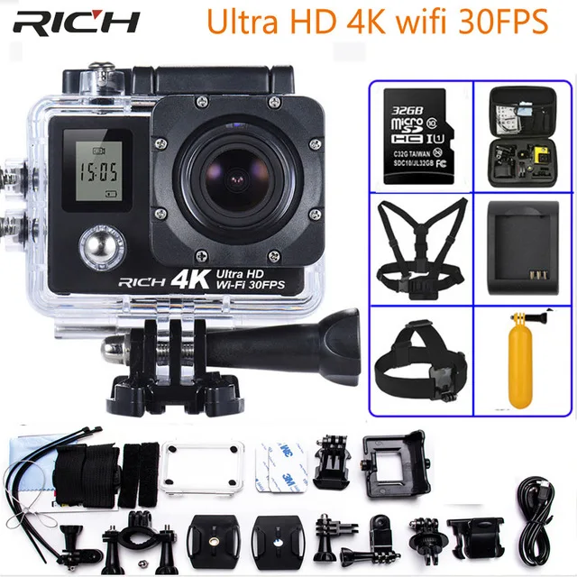 

Action camera 1080P Full HD Double screen WiFi 2.0 LCD Waterproof 30m DV video Sport extreme go pro cam Sport camera