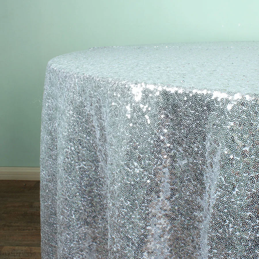 Silver 108 Round Sparkly Sequin Tablecloths Christmas Birthday Silver 108 Round Sparkly Sequin Tablecloths Christmas Birthday Wedding Table Decoration In From Home Garden On Aliexpress Alibaba Group