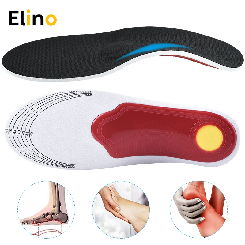 Elino 1 زوج العظام النعال للأحذية الاقدام المسطحة قوس دعم صدمة امتصاص شحن حجم تشغيل بطانة حذاء للرجال النساء