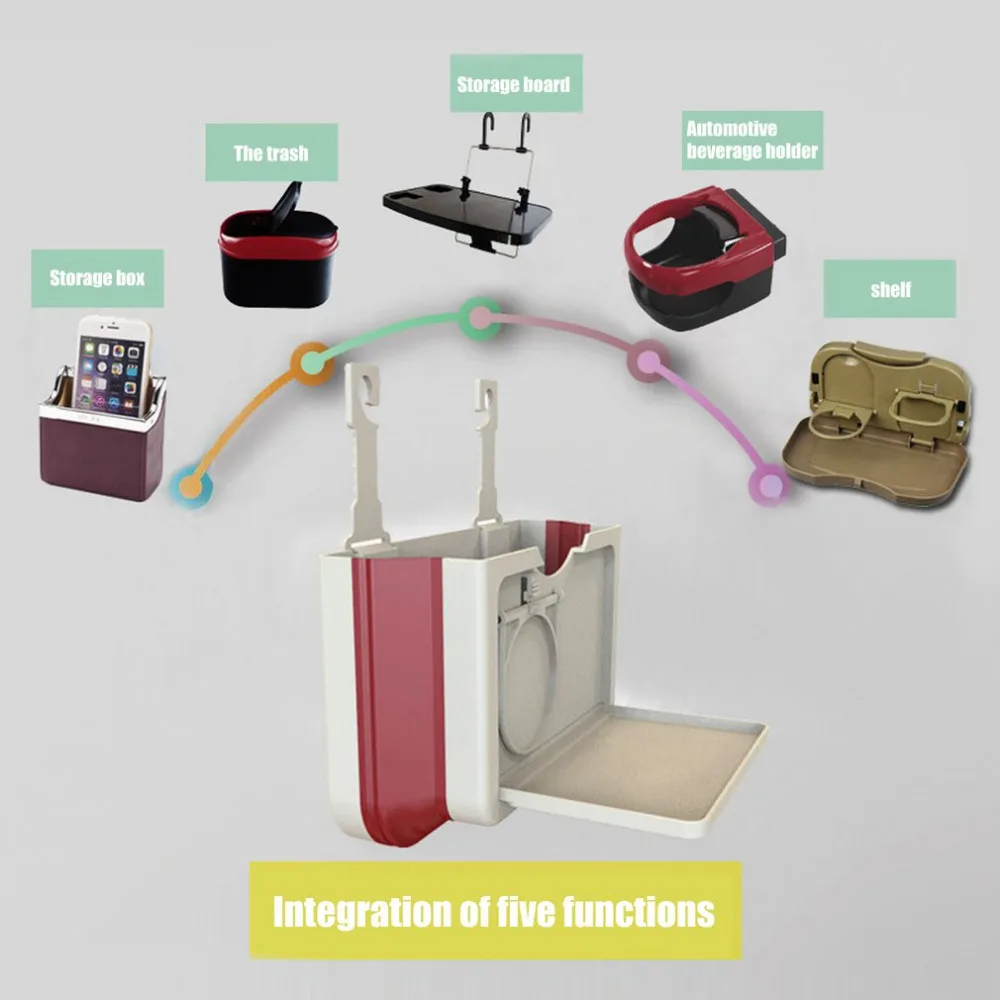 Foldable-Black-Beige-Multifunctional-Car-Seat-Back-Desk-Food-Drinks-Table-Rack-Beverage-Cup-Holder-Hanging (1)