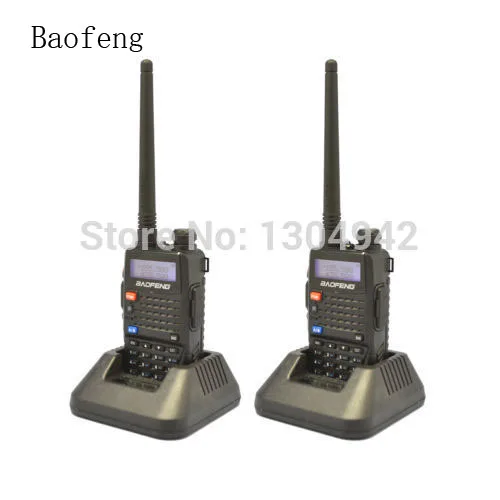 2-PCS New BaoFeng UV-5RC Black amateur dual band ham radio VHF/UHF136-174&400-520MHz walkie talkie with free shipping