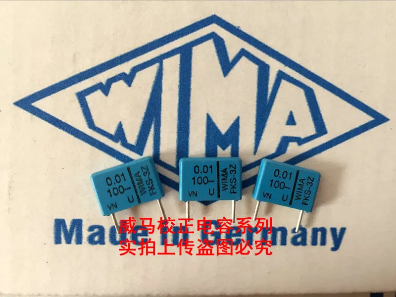 

2019 hot sale 10pcs/20pcs WIMA German audio capacitor FKS3 100V0.01UF 100V103 10NF P: 10mm Audio capacitor free shipping