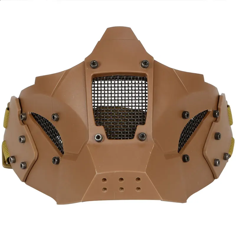 Тактический Airsoft Пейнтбол Половина Маска Защитная CS военные игры Пейнтбол металлической Сталь чистая Применение с быстрой шлем Mesh маска