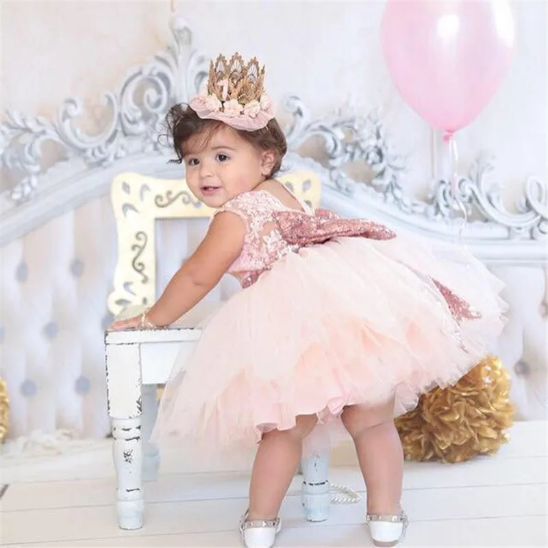 baby girl pink and white dress