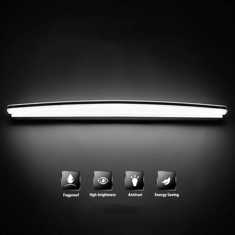 

8W Modern led Mirror light wall light 40cm. Fogproof bathroom wall lamp cosmetic lamp cabinet lamp stainless makeup Wall Sconce