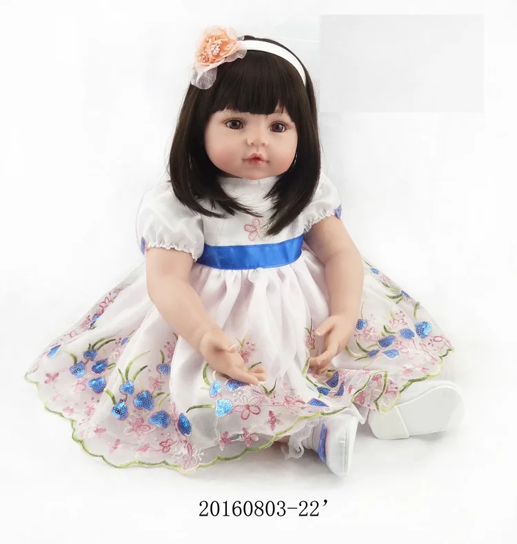 

24inch Silicone vinyl reborn babies doll toy princess toddler girl dolls creative can DIY play house toys lovely doll toys