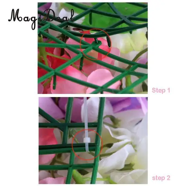 Romantic Artificial Flower Wall Panels Wedding Venue Roses Hydrangea Floral Decor Type A 5 Colors Choice	