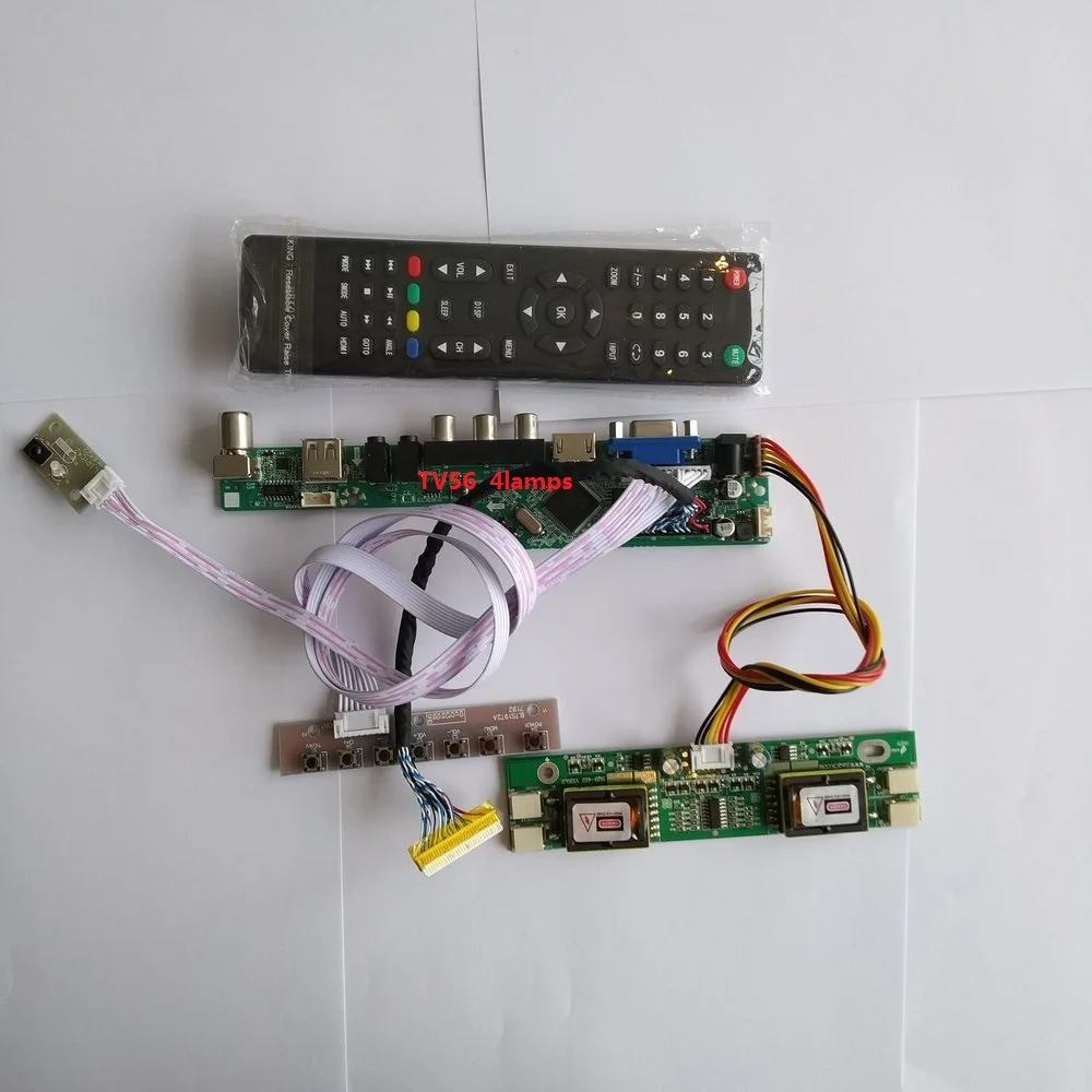 

for M201EW02 V1 Controller Board VGA kit 30pin Digital Signal 1680X1050 20.1" Resolution TV HDMI LCD VGA AV 4 lamps