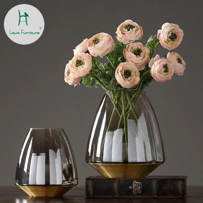 Louis Fashion Modern Simple and Transparent Glass Vase Creative Fashion