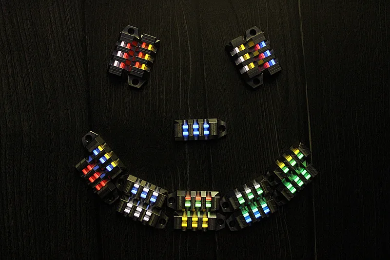 

Camping EDC tool Titanium knife knife frame,titanium beads with tritium tubes