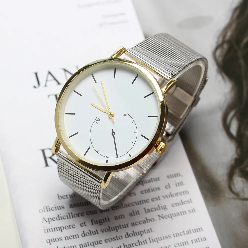 

Fashion and Casual Ladies Watch Stainless Steel Band Analog Watches Bracelet New Women relogio feminino Simple Quartz Clock B40