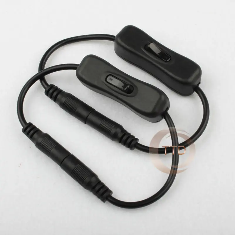 

Wholesale Price 2PCS 2.1x5.5mm for DC In Line Power Cable Connector Jack Wire With ON OFF Switch For LED Strip Light 12V 2A
