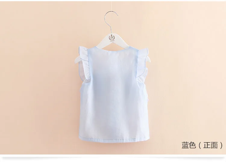 2018 Hot Summer New Design 2 3 4 6 8 9 10Years Thin Sweet Cute Solid Color Short Fly Sleeve Blouse Baby Kids Girls Chiffon Shirt (13)