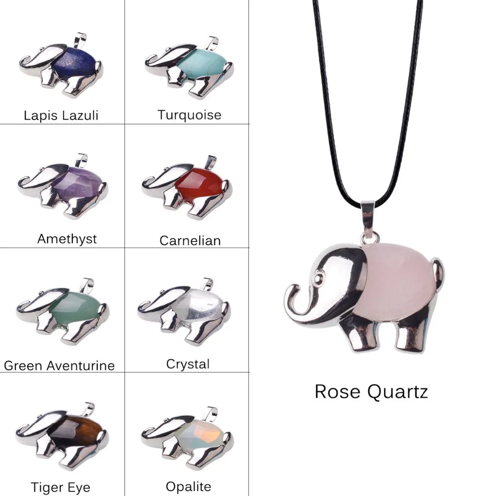 Natural lapis lazuli Auspicious peace Elephant Carved Crystal Rhinestone Antique Pendant Necklace Women's Trendy Jewelry Gift |