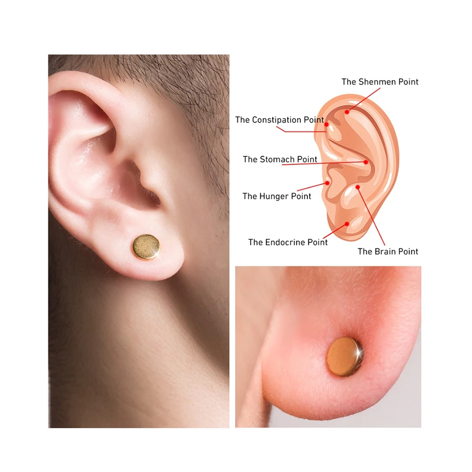 

1 pair Magnetic Slimming Earrings Slimming Patch Lose Weight Magnetic Health Magnets Of Lazy Paste Slim Patch