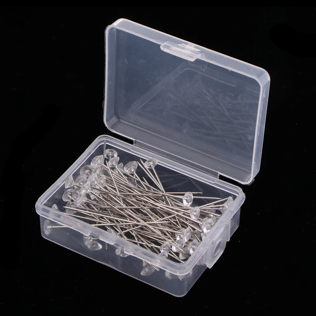 200 pieces Crystal Corsage Pins - Diamond - DIY for Wedding,Prom,Boutonniere,Dressmaking,Craft,Sewing,Flower,Floral Bouquet Pins