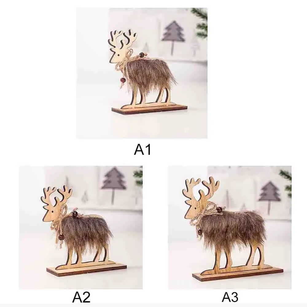 

2020 Christmas Decoration Wooden Reindeer Xmas Deer Home Decor Gift Wedding Decor Toy Simulation White Deer