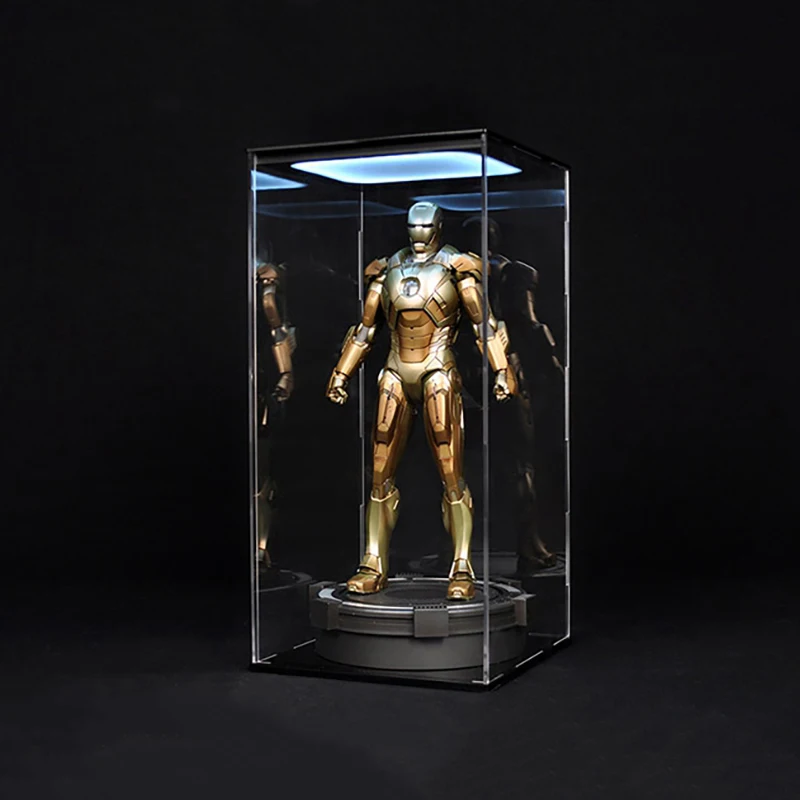 

2 Models 1/6 Scale Transparent Dust Proof Display Box with Light Dust Box for 12" Action Figure Body Doll Accessories Collection