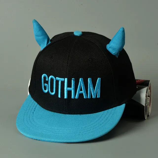 Women Men Kids Ox horn Batman Baseball Caps GOTHAM Devil demon Ears Hip