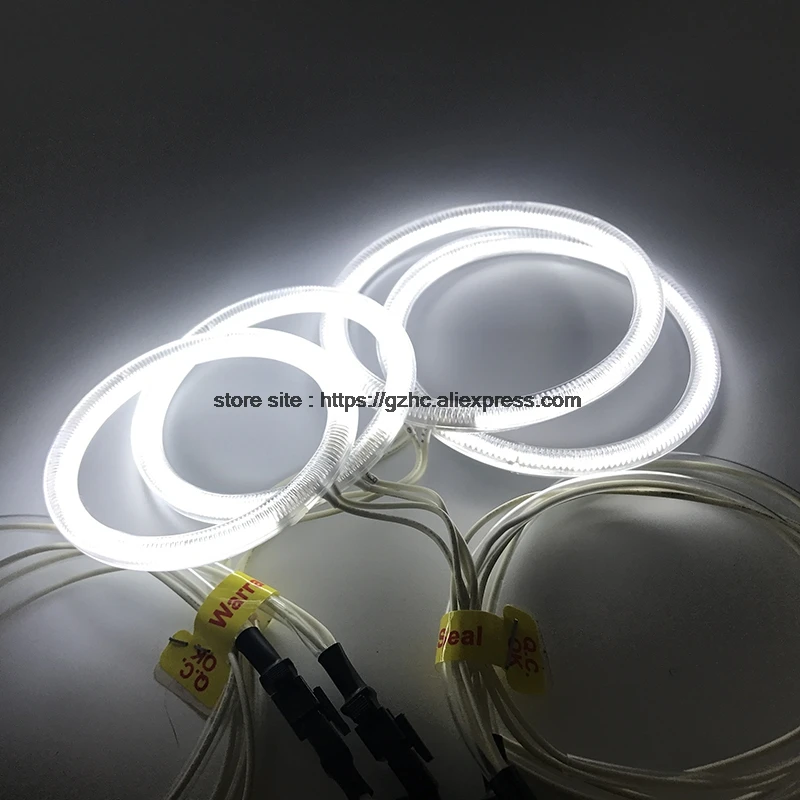 Koop Voor Mitsubishi Pajero Sport 2008 2014 Ultra Heldere Dag Drl Ccfl Angel Eyes Demon Eyes Kit Warm Wit halo Ring