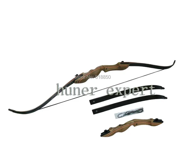 Cheap newly take down recurve bow 30lbs right hand with bow string wooden archery hunting longbow