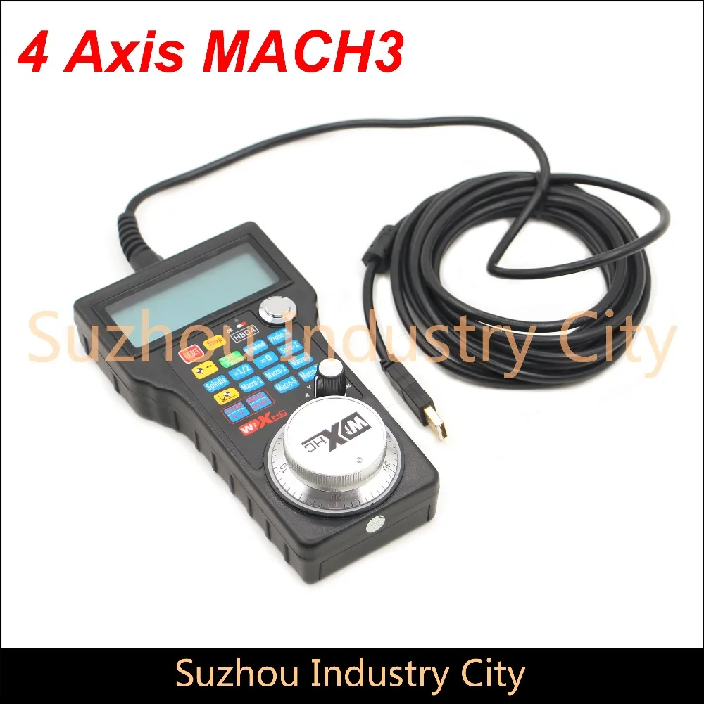 Free shipping Mach3 USB Remote Handle 4Axis CNC Hand wheel pulse
