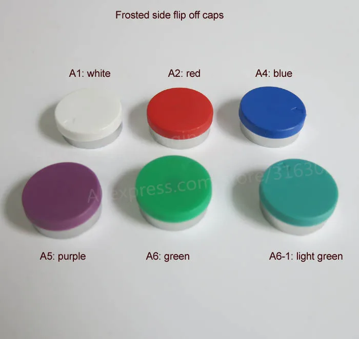 10ML Clear Injection Glass Vial with Center Plastic Aluminum Cap 10CC Transparent Liquid Medicine Glass Containers 2540