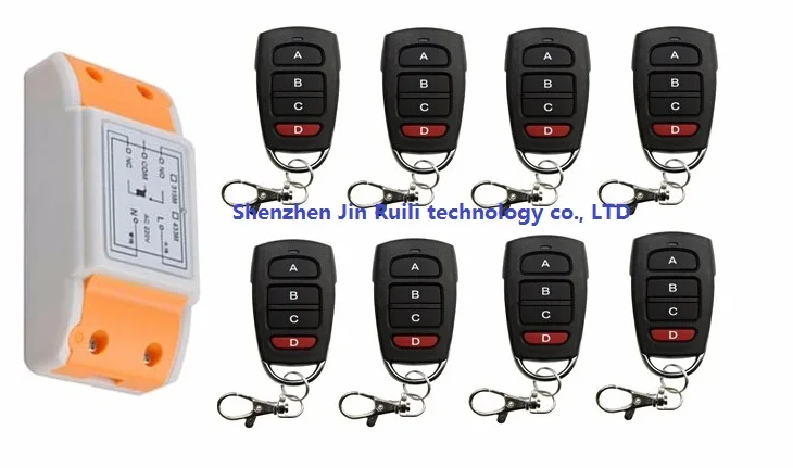 

2016 new 220 v 1 ch cool remote control switch 1 receiver +8 transmitter