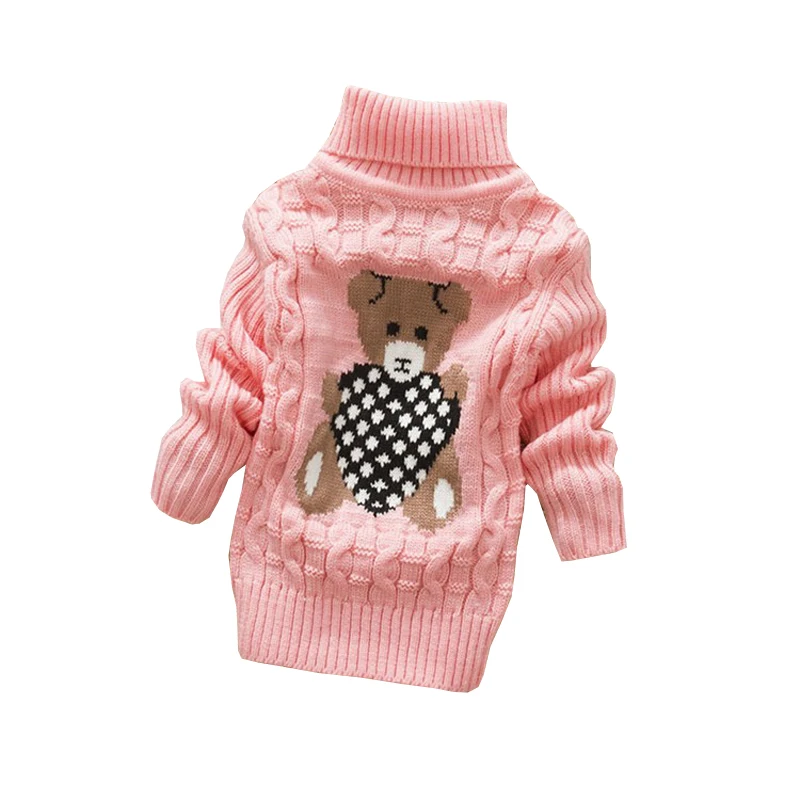 BibiCola/Детские осенне-зимние свитера для мальчиков; кардиган для мальчиков и девочек; детский вязаный пуловер с высоким воротником; Верхняя одежда для детей; свитер