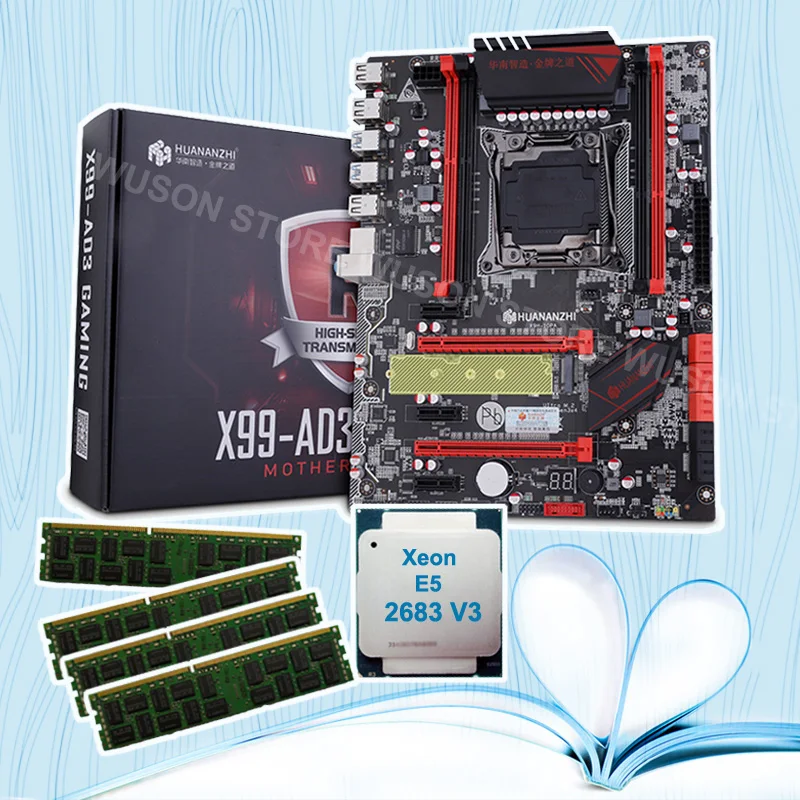 53051.11 руб. 25% СКИДКА|HUANANZHI X99 LGA2011 3 материнской платы с M.2 NVMe слот скидка материнской bundle Процессор Xeon E5 2683 V3 Оперативная память 64G (4*16G) 1866 RECC-in Материнские платы from Компьютер и офис on Aliexpress.com | Alibaba Group