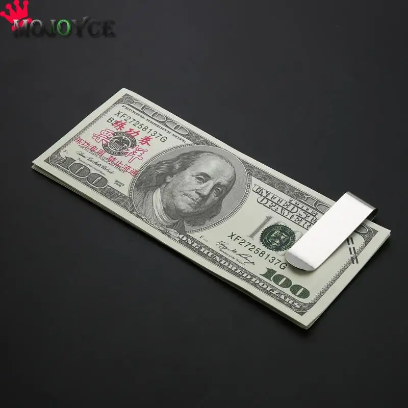 Metal Money Clip Metal Stainless Steel Money Clips Folder Stripe Print Silver Cash Clamp Holder Wallet Slim Card ID Money Clips Men Women