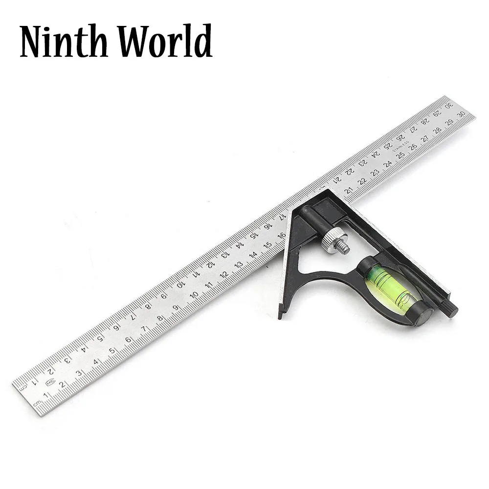  Precise Stainless Steel Measuring Tools Aluminium Combination Square Diy Workshop Hardware Angle Sp