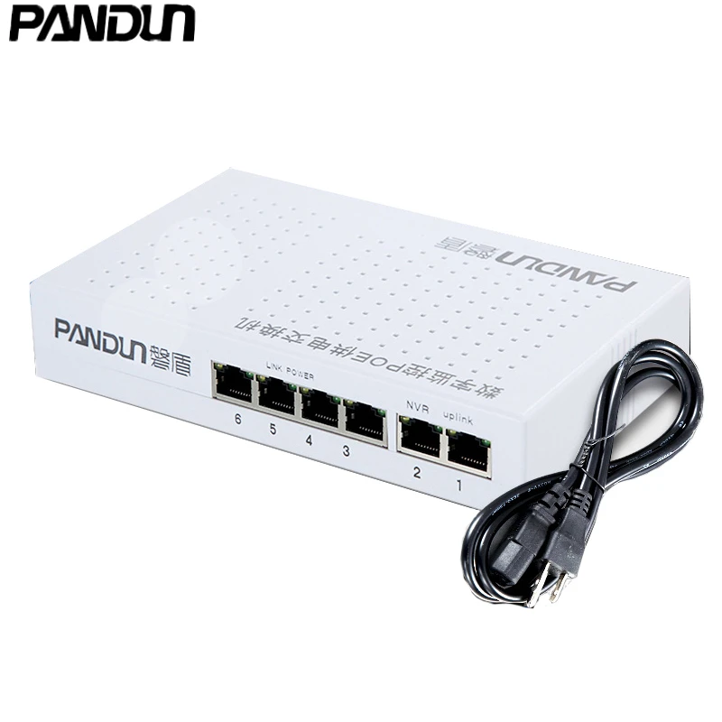 6 (4 + 2) Порты и разъёмы Стандартный 24 V POE коммутатор Network 10/100 Мбит/с Smart Ethernet Питание