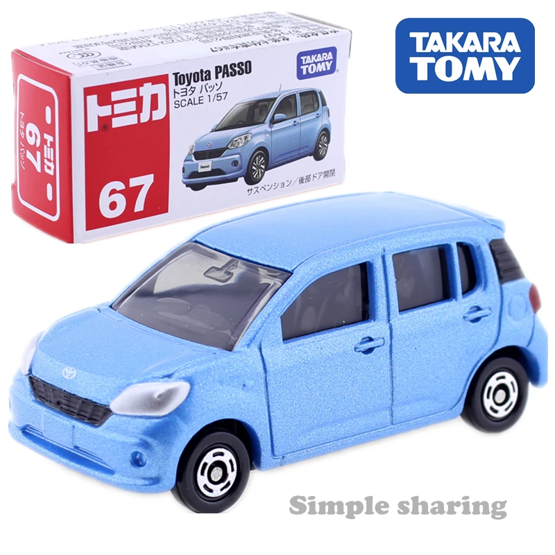 Takara Tomy TOMICA № 67 Toyota PASSO игрушечный автомобиль 1:57 миниатюрный литья под давлением