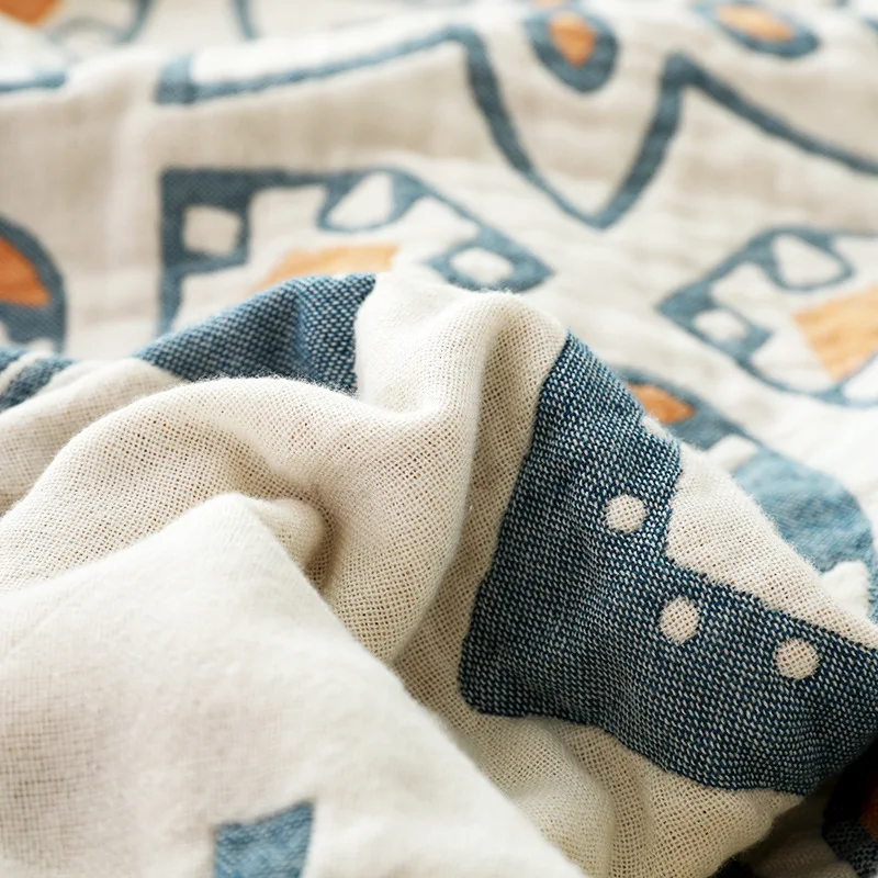 Цена Junwell 100% хлопковое муслиновое летнее одеяло для кровати, дивана, дышащее шикарное мягкое одеяло в индийском стиле для пикника и путешествий